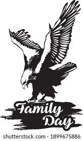 eagle family day vector illustrator