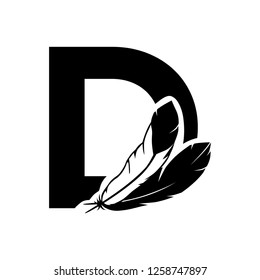 eagle feathers, letter d