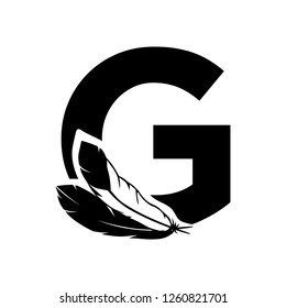 eagle feathers, letter g