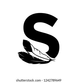 eagle feathers, letter s
