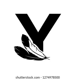 eagle feathers, letter y