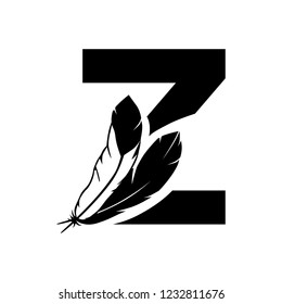 eagle feathers, letter z