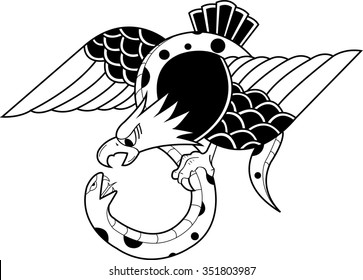 Eagle fight Snake