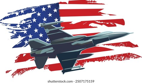 Eagle fighter jet plane taking off during exercise