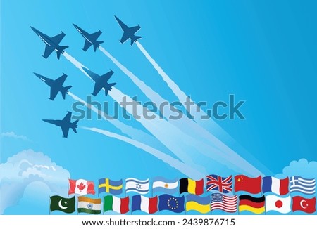 Eagle fighter jet plane taking off during exercise
