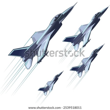 Eagle fighter jet plane taking off during exercise