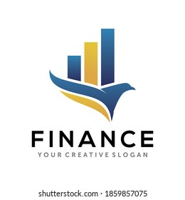 Eagle Finance Logo. Business And Accounting Logo Design Vector Template