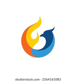 eagle fire logo, eagle with fire concept