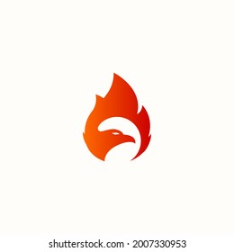 Adler und Feuerwehr, Vektorgrafik für Symbol, Symbol oder Logo