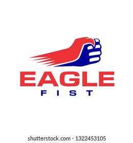 Eagle Fist Punch Simple and Bold Logo Design,