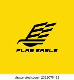 eagle and flag combination logo