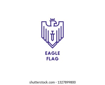 Umriss-Logo der Adlerflagge