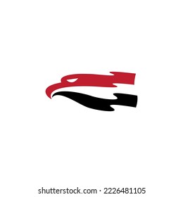 eagle and flag vector illustration for an icon,symbol or logo. eagle flat logo