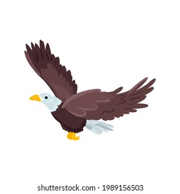Eagle flat icon. Colored vector element from birds collection. Creative Eagle icon for web design, templates and infographics.