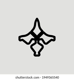 Eagle flat icon. Simple style bird symbol. Logo design element. T-shirt printing. Vector for sticker.