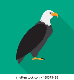 eagle flat icon. You can be used eagle icon for several purposes like: websites, UI, UX, print templates, promotional materials, info-graphics, web and mobile phone apps.