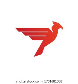 
Eagle flat logo in vector