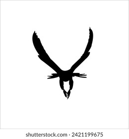 Eagle Flight Silhouette Vector EPS Isolated