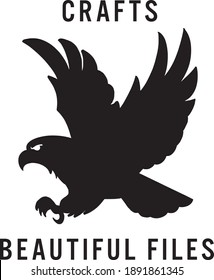 Eagle fly black cute crafts beautiful files vector