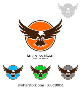 eagle fly in circle , vector Wild eagle Bird Falcon Hawk isolated on a white background