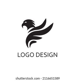 plantilla de logotipo de la compañía de la mosca del águila