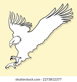 Eagle Fly illustration vector design