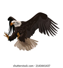 Eagle Fly Landing Logo Concept Stock Vector (Royalty Free) 2143441437 ...