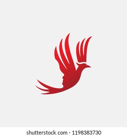 eagle fly logo vector, bird logo concept. animal vector illustrator