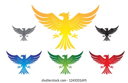 eagle fly, vector Eagle Wild Bird Falcon Eagle isolated logo design