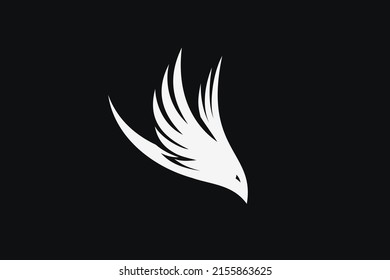 Eagle Flying Bird Logo Abstract Design vector template. Elegant silhouette Falcon Dove Wings Logotype concept.