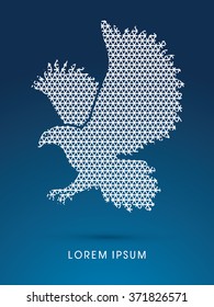 Eagle flying designed using geometric pattern graphic vector.