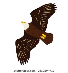 eagle flying in flat style, vector