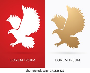 Eagle flying graphic vector