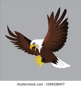 An Eagle flying isolated vector illustration