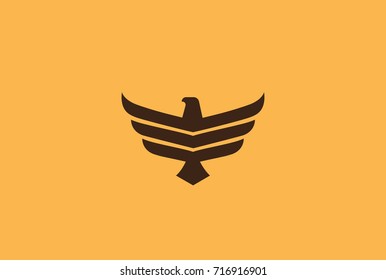 Eagle flying soaring Logo design vector template.
Bird Falcon Hawk Heraldic Logotype concept. Heraldry icon.