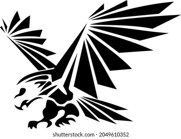 eagle flying in vector art style