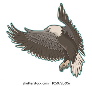 Eagle flying vector illustration