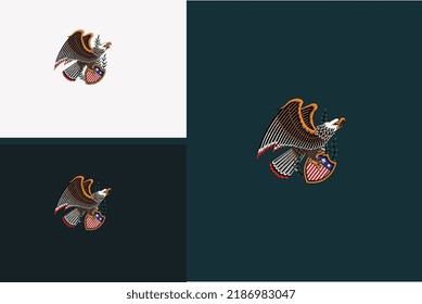 eagle flying vector illustration design
