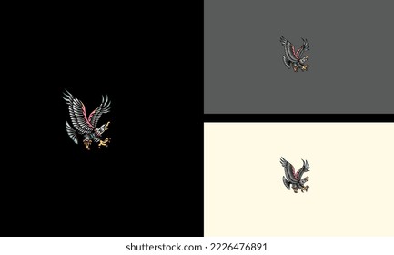 eagle flying vector illustration mascot design