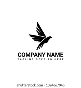 Eagle Flying Wings Bird Logo, Falcon, Hawk vector logo Design Template
