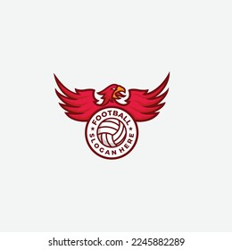 eagle football club sport logo design vector illustration