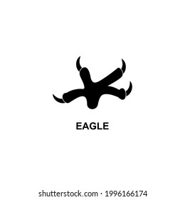 eagle footprint icon vector sign symbol