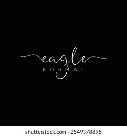 eagle formal modern script font logo design.