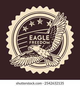 Eagle free design, vector illustration EPS10 graphic, emblem.
