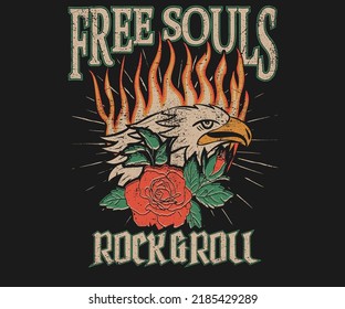 Eagle free souls print