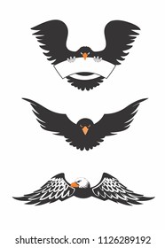 Eagle full body vector logo