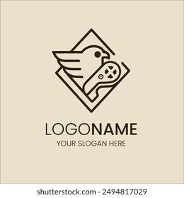 Eagle Game Controller Bird Gaming Logo