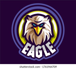 Eagle Gaming E Sport Logo Vector Illustration