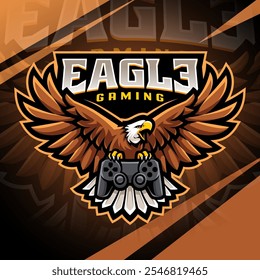 Eagle gaming esport mascot logo design
