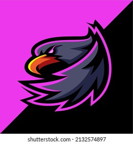 Eagle gaming logo E sport. Falcon gaming logo